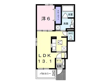 ＪＲ紀勢本線 紀三井寺駅 バス乗車時間：10分 最寄りバス停で下車 徒歩1分 2階建 築8年(1LDK/1階)の間取り写真