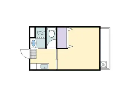 第2坂田コーポ(1K/1階)の間取り写真