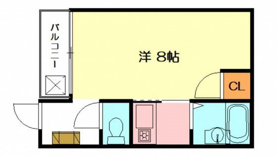 カーサソフィア(1K/3階)の間取り写真