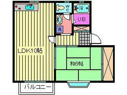 シティヒルズ(1LDK/2階)の間取り写真