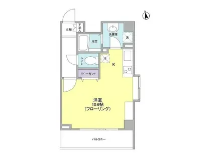 リバーレ秋葉原(ワンルーム/12階)の間取り写真