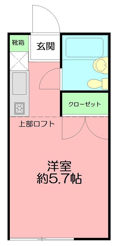 クレア湘南(ワンルーム/1階)の間取り写真