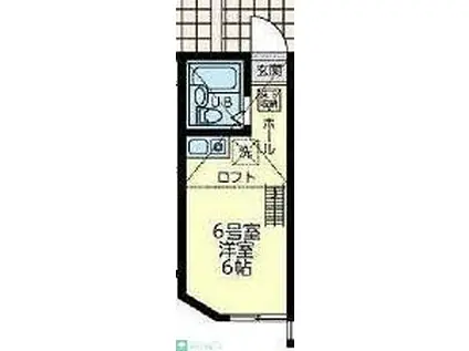 ユナイト小机グレートギャッピー(ワンルーム/2階)の間取り写真