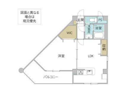 BLANCHEUR(1LDK/2階)の間取り写真