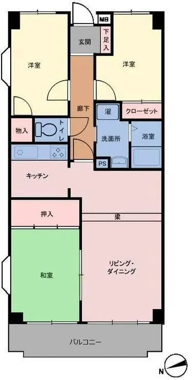 タワービレッジ鷺沼 3階階 間取り