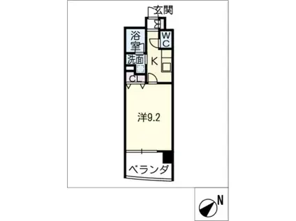 千種アヴァンギャルドプレイス(1K/13階)の間取り写真