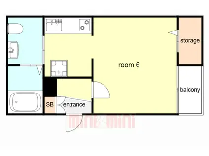 CASA出屋敷駅前(ワンルーム/3階)の間取り写真