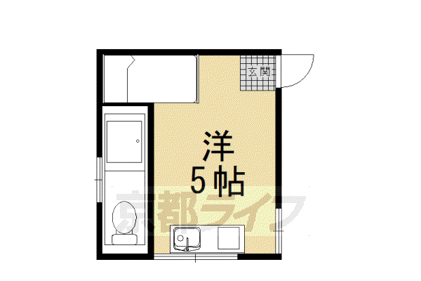 ハイツ元気(1K/2階)の間取り写真