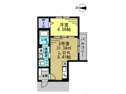 AJ千葉寺003(1LDK/1階)の間取り写真