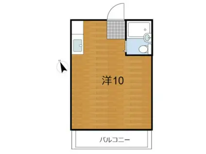 クルベットII(ワンルーム/1階)の間取り写真