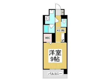 コンフォーティア広丘吉田III A棟(1K/5階)の間取り写真