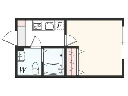 アザーレ・パッシオ矢部A(1K/2階)の間取り写真
