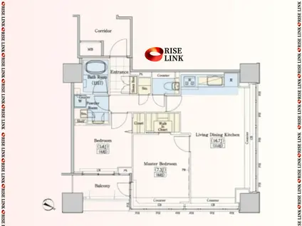レジディアタワー上池袋(2LDK/13階)の間取り写真