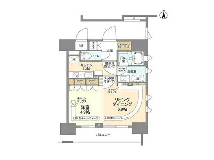スタイリオ蒲田(1LDK/4階)の間取り写真