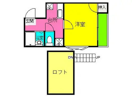 エステートソフィア(1K/1階)の間取り写真