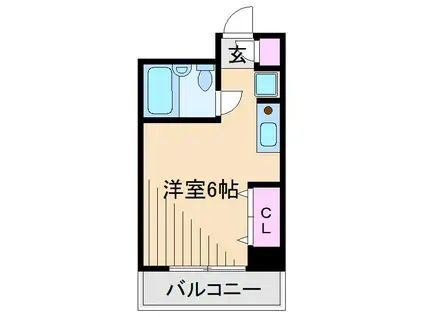 サイトウハウスIII(ワンルーム/3階)の間取り写真