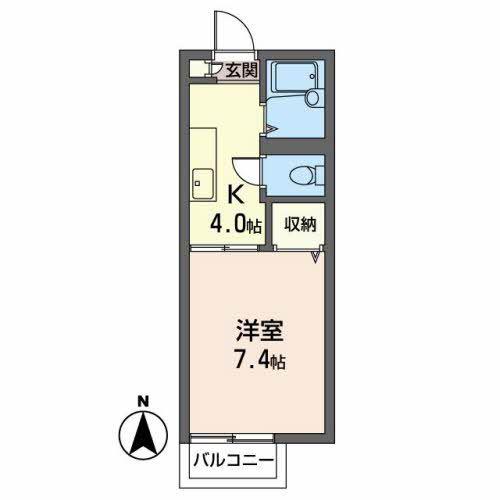 SFフォード(1K/2階)の間取り写真