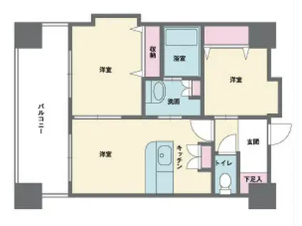 HF西新宿レジデンスウエスト(2LDK/11階)の間取り写真