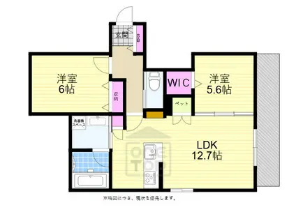 SERPIENTE(2LDK/1階)の間取り写真