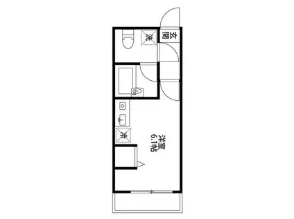 八景舎 西糀谷(ワンルーム/1階)の間取り写真