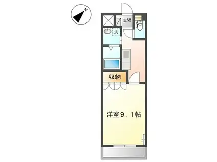 コンフォースIII(1K/2階)の間取り写真