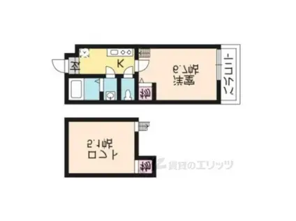 ロフティ大和(1K/2階)の間取り写真