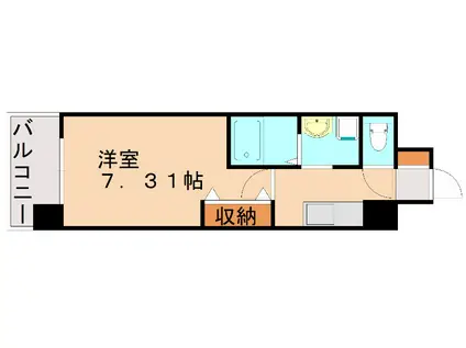 CENTER MARK三萩野(1K/4階)の間取り写真