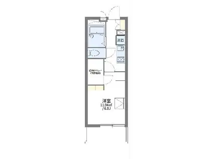 レオパレスプルーム淀川(1K/3階)の間取り写真