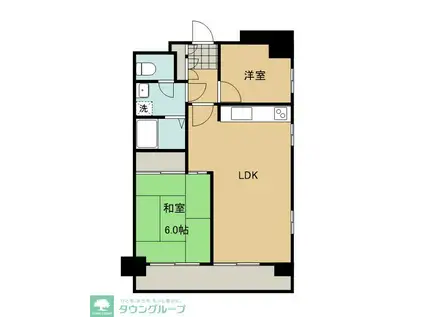 シティーホ-ムセンチュリー緑町(2LDK/2階)の間取り写真