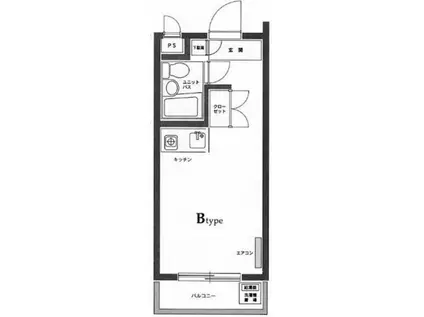 メインステージ久が原第II(ワンルーム/1階)の間取り写真