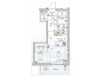 DIPS墨田リバーサイド(ワンルーム/3階)の間取り写真
