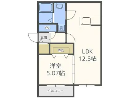 PINOT NOIR (1LDK/2階)の間取り写真