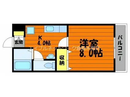 アイディアル(1K/2階)の間取り写真