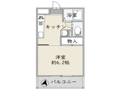 ロジェ楠丘(1K/3階)の間取り写真