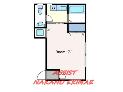 アミューズ北新宿(1K/1階)の間取り写真