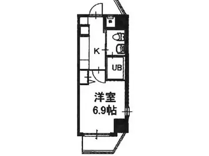 Mプラザ小阪駅前(1K/4階)の間取り写真