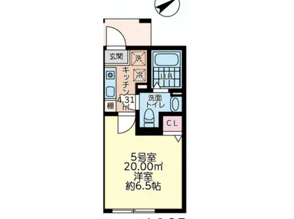 リフォンテーヌ橋本(1K/3階)の間取り写真