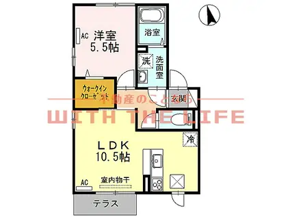 SEKUTO(1LDK/1階)の間取り写真