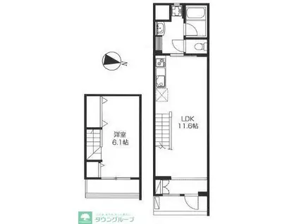 プリンセスライン石神井台(1LDK/1階)の間取り写真