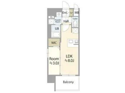 エスリード葵 広小路通(1LDK/7階)の間取り写真