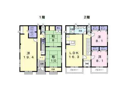 グランディー フローラムII(5LDK/1階)の間取り写真