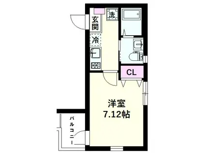 NSGATE大宮B(1K/2階)の間取り写真