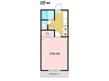 オープンロード(1K/2階)の間取り写真