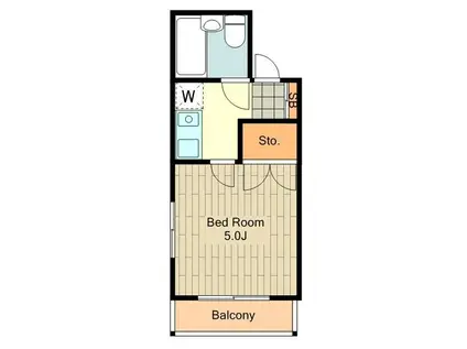 ガーデンスクエア国立(1K/3階)の間取り写真