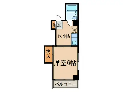 パレス・セビリア(1K/2階)の間取り写真