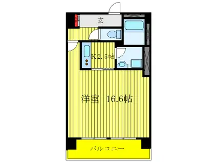 信越ビル(1K/3階)の間取り写真