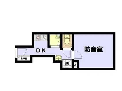 蛎殻町マンション(1K/1階)の間取り写真