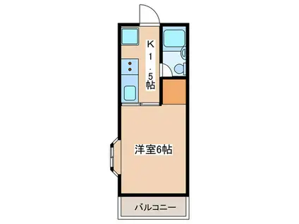 オリエントハイツNO3(1K/2階)の間取り写真