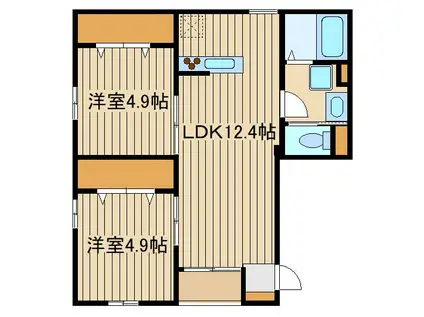 ブライト東大泉(2LDK/2階)の間取り写真