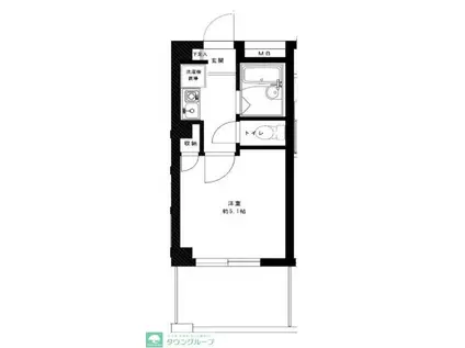 ベルテ・エフ(1K/1階)の間取り写真